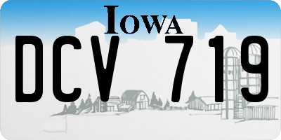 IA license plate DCV719