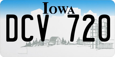 IA license plate DCV720