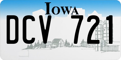 IA license plate DCV721