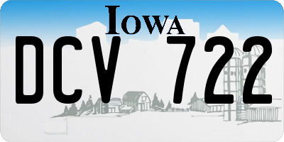 IA license plate DCV722