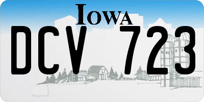 IA license plate DCV723