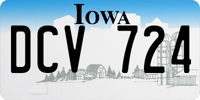 IA license plate DCV724