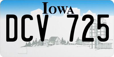 IA license plate DCV725