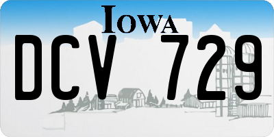 IA license plate DCV729