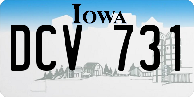 IA license plate DCV731