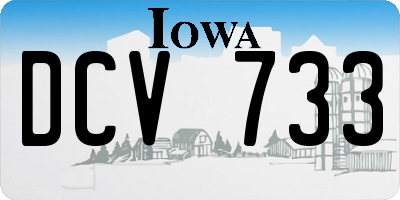 IA license plate DCV733