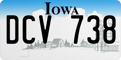 IA license plate DCV738