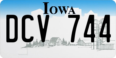 IA license plate DCV744