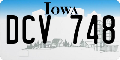 IA license plate DCV748