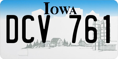 IA license plate DCV761