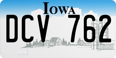 IA license plate DCV762