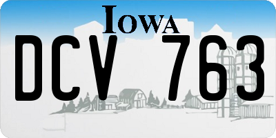 IA license plate DCV763