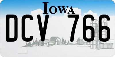 IA license plate DCV766
