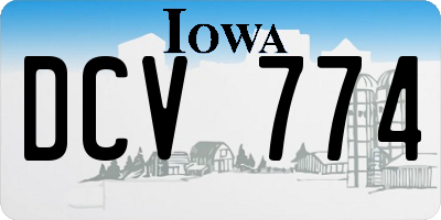 IA license plate DCV774