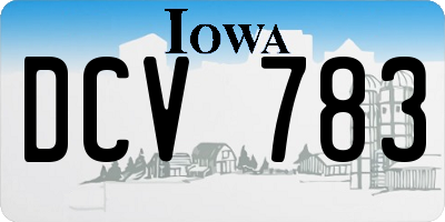 IA license plate DCV783