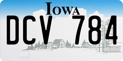 IA license plate DCV784