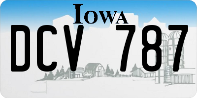IA license plate DCV787