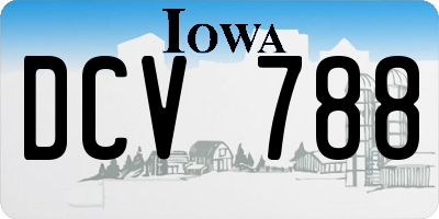 IA license plate DCV788