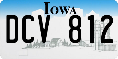IA license plate DCV812