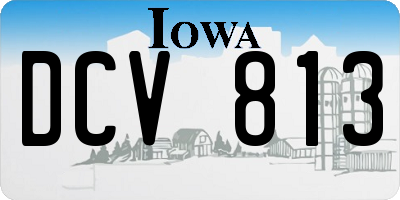 IA license plate DCV813