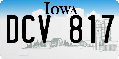 IA license plate DCV817