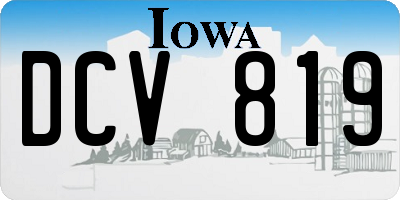 IA license plate DCV819