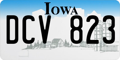 IA license plate DCV823