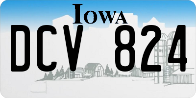 IA license plate DCV824