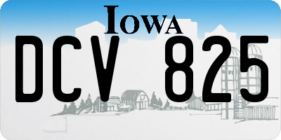 IA license plate DCV825