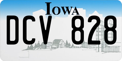IA license plate DCV828