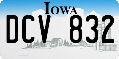IA license plate DCV832