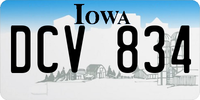 IA license plate DCV834