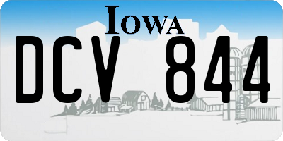 IA license plate DCV844