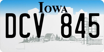 IA license plate DCV845