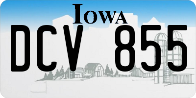 IA license plate DCV855