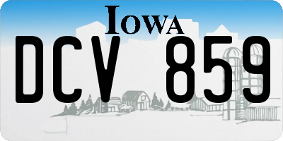 IA license plate DCV859