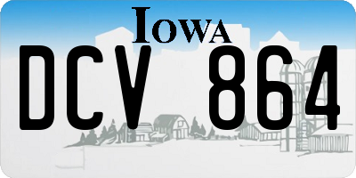 IA license plate DCV864
