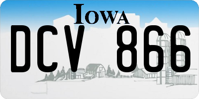 IA license plate DCV866