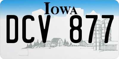 IA license plate DCV877