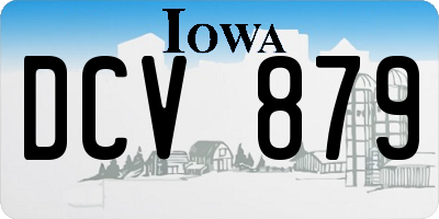 IA license plate DCV879