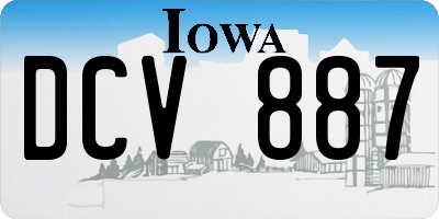 IA license plate DCV887