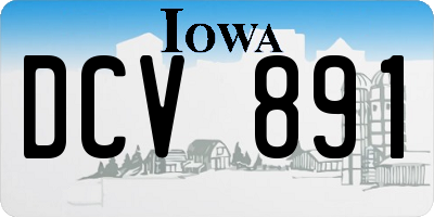 IA license plate DCV891
