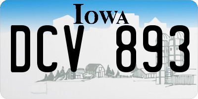 IA license plate DCV893
