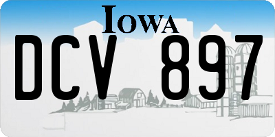 IA license plate DCV897