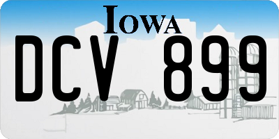 IA license plate DCV899