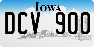IA license plate DCV900