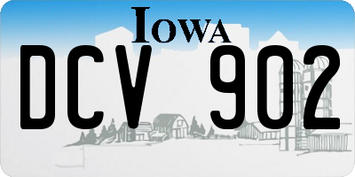 IA license plate DCV902