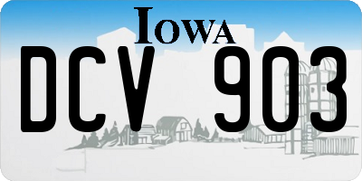 IA license plate DCV903