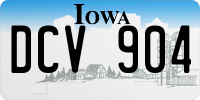 IA license plate DCV904