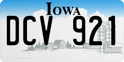IA license plate DCV921
